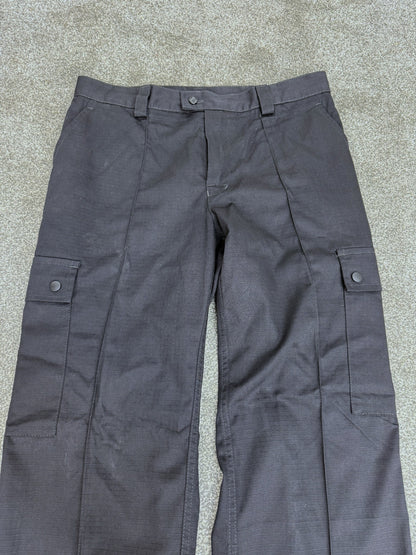 Men's Ripstop Black Cargo Trousers Ex Police Security Uniform