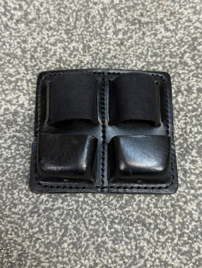 Ex Police PWL MP5 Double Mag Pouch Leather Belt Holder Airsoft Display