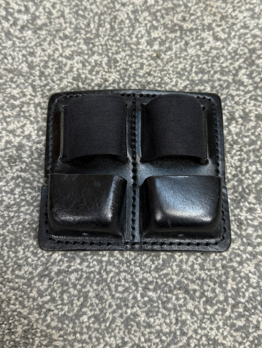 Ex Police PWL MP5 Double Mag Pouch Leather Belt Holder Airsoft Display