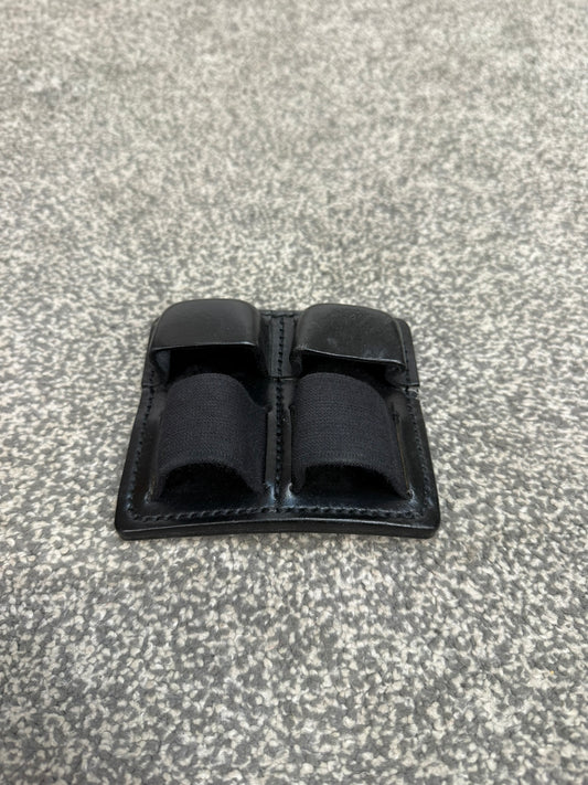 Ex Police PWL MP5 Double Mag Pouch Leather Belt Holder Airsoft Display