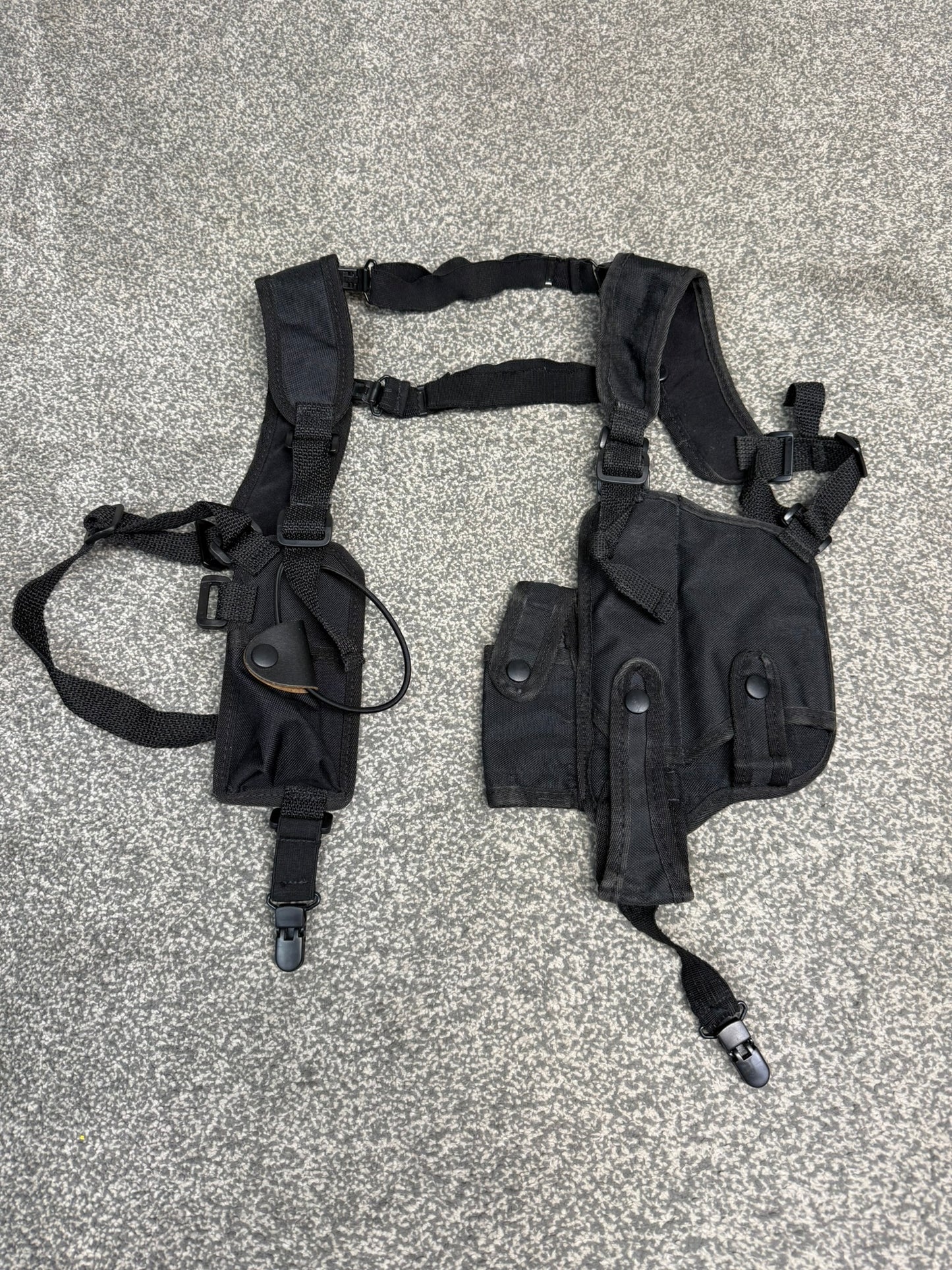 Ex Police Covert Shoulder Harness Security Close Protection Radio Cuff Baton CS Pouches