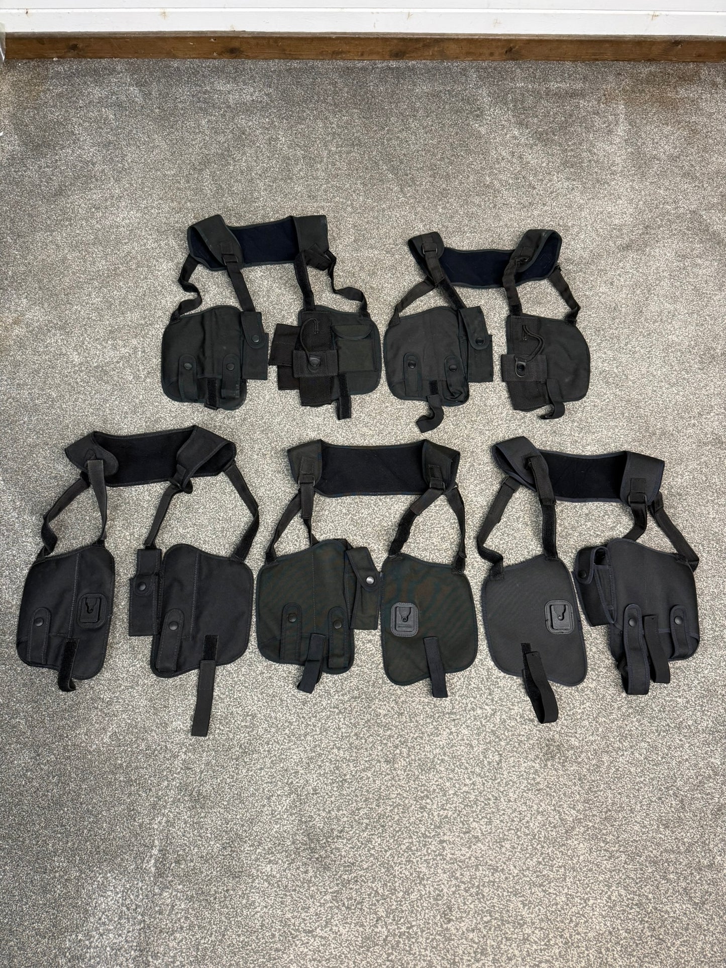 Ex Police Covert Sholuder Harness x5 Job Lot Equipment Pouches Security PI Vest