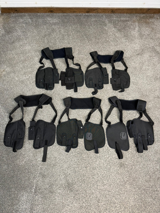 Ex Police Covert Sholuder Harness x5 Job Lot Equipment Pouches Security PI Vest