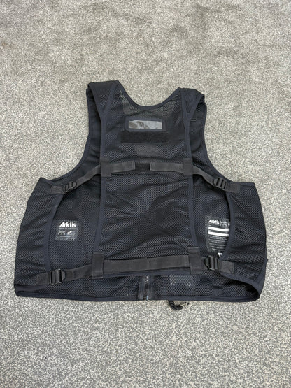 Black Arktis Tac Vest Ex Police Utility Vest & Pouches Security Airsoft - X Large