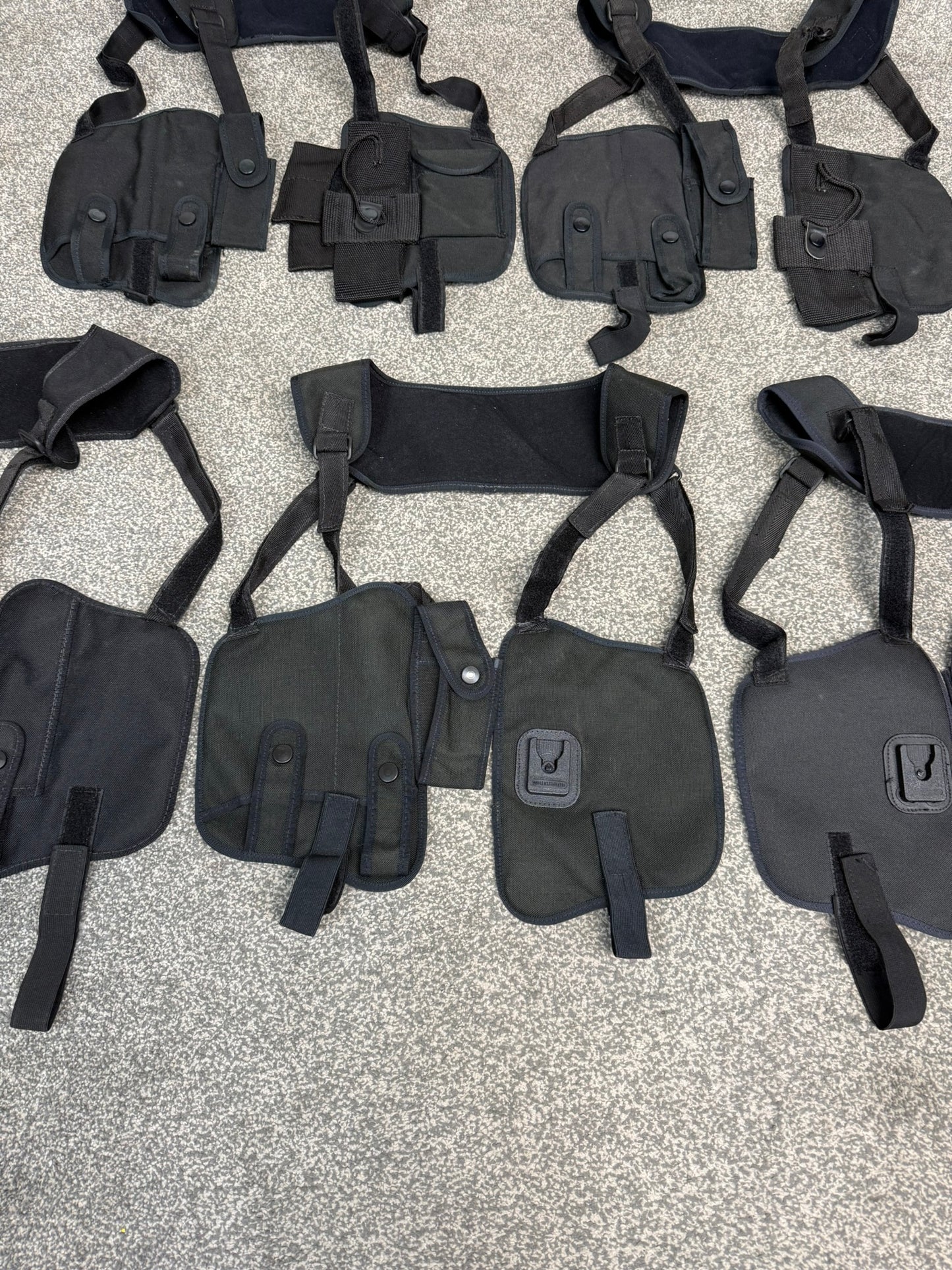 Ex Police Covert Sholuder Harness x5 Job Lot Equipment Pouches Security PI Vest
