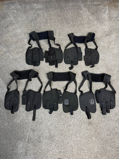 Ex Police Covert Sholuder Harness x5 Job Lot Equipment Pouches Security PI Vest