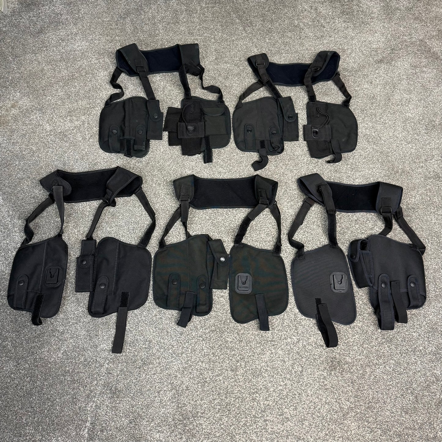 Ex Police Covert Sholuder Harness x5 Job Lot Equipment Pouches Security PI Vest