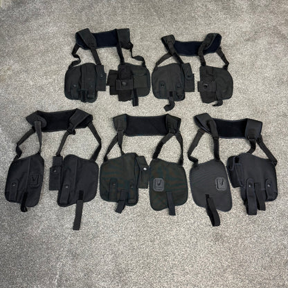 Ex Police Covert Sholuder Harness x5 Job Lot Equipment Pouches Security PI Vest