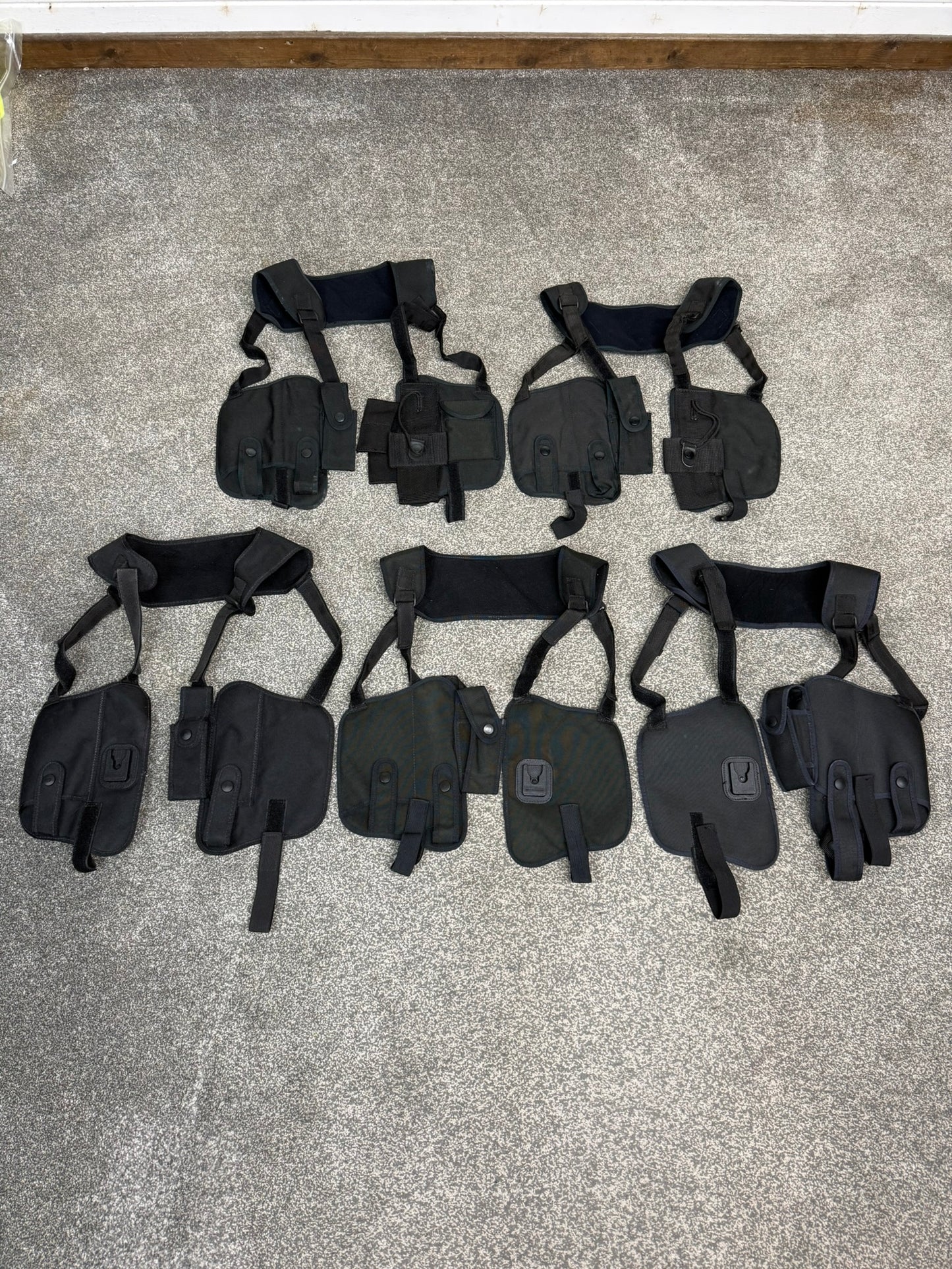 Ex Police Covert Sholuder Harness x5 Job Lot Equipment Pouches Security PI Vest