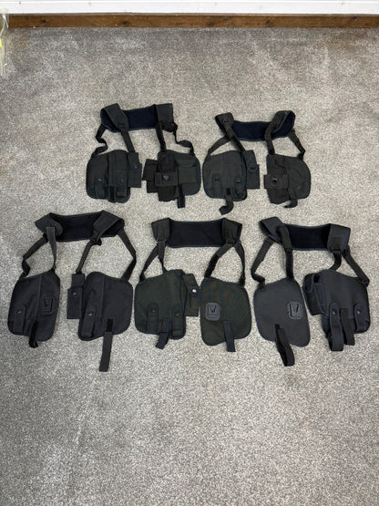 Ex Police Covert Sholuder Harness x5 Job Lot Equipment Pouches Security PI Vest