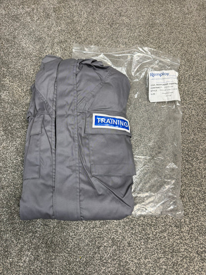 Ex Police NEW Remploy CBRN Grey Training Coverall Suit Peeler Overall Prepper