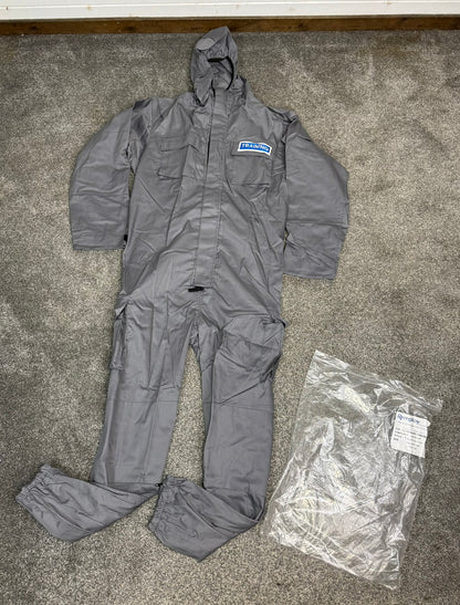 Ex Police NEW Remploy CBRN Grey Training Coverall Suit Peeler Overall Prepper