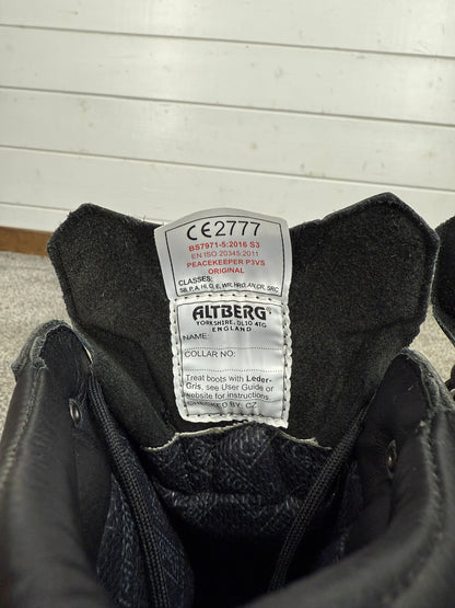 NEW Altberg Peacekeeper P3 VS Black Leather Waterproof Combat Boots Size UK 9.5