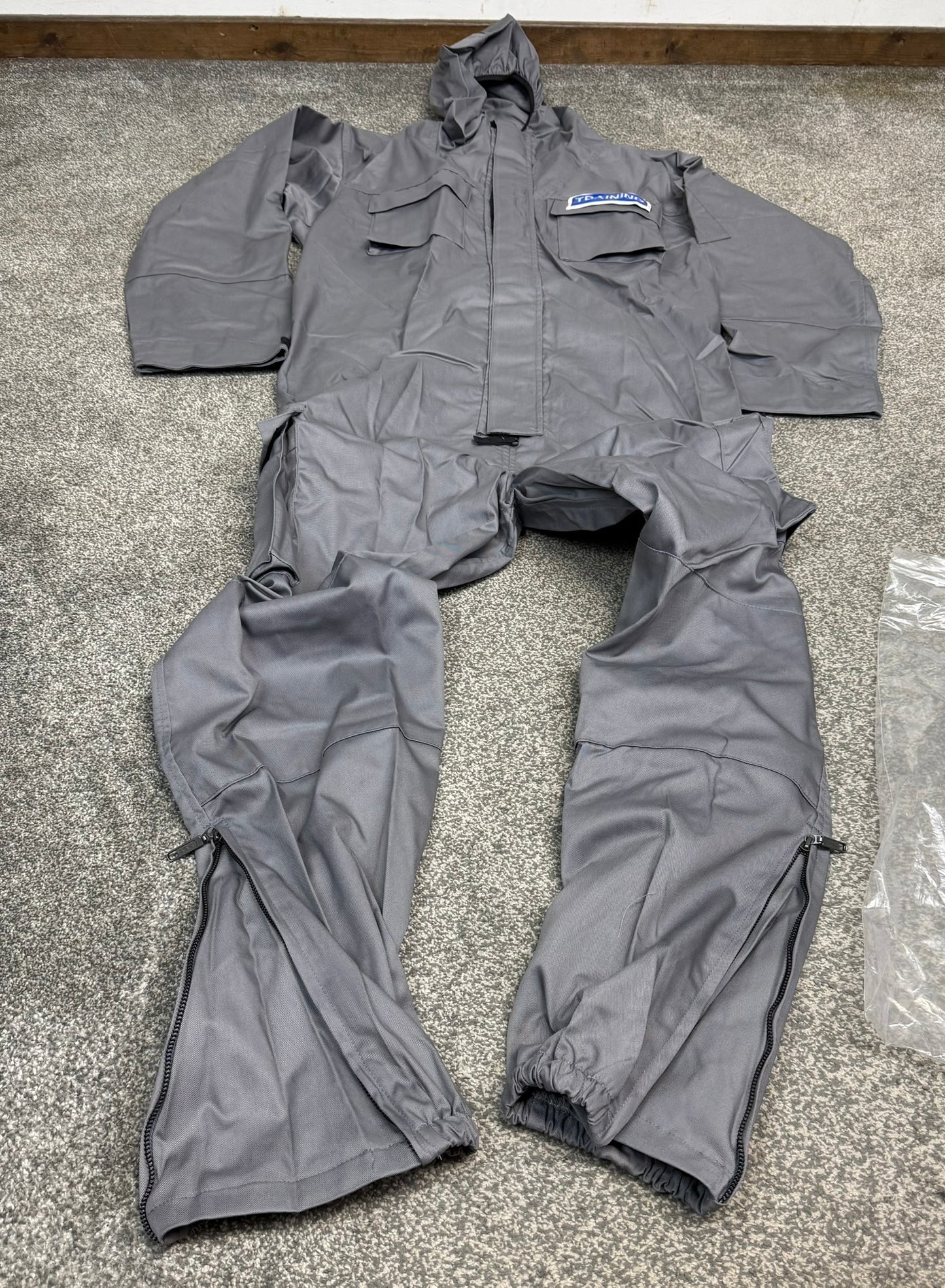 Ex Police NEW Remploy CBRN Grey Training Coverall Suit Peeler Overall Prepper