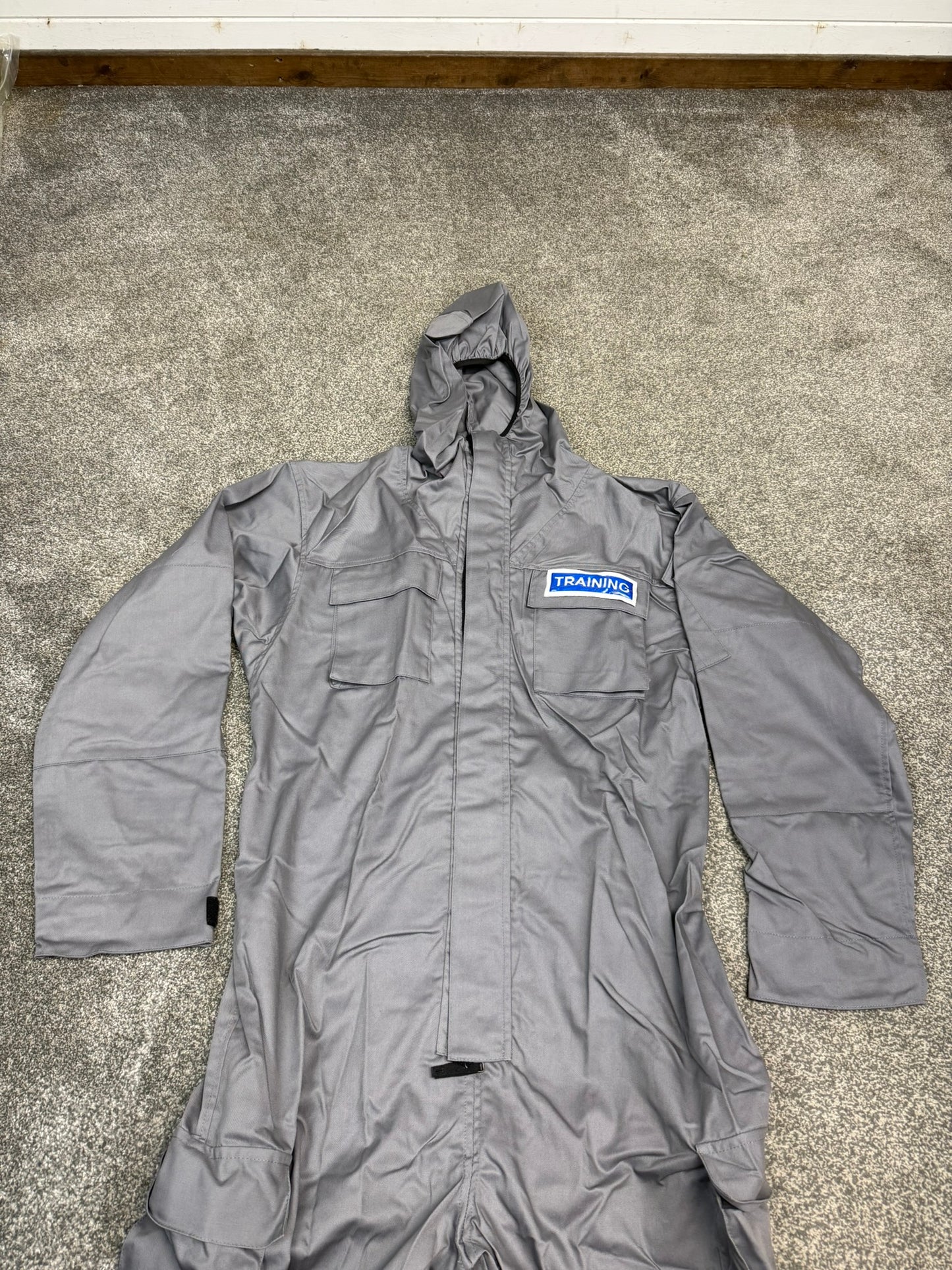 Ex Police NEW Remploy CBRN Grey Training Coverall Suit Peeler Overall Prepper