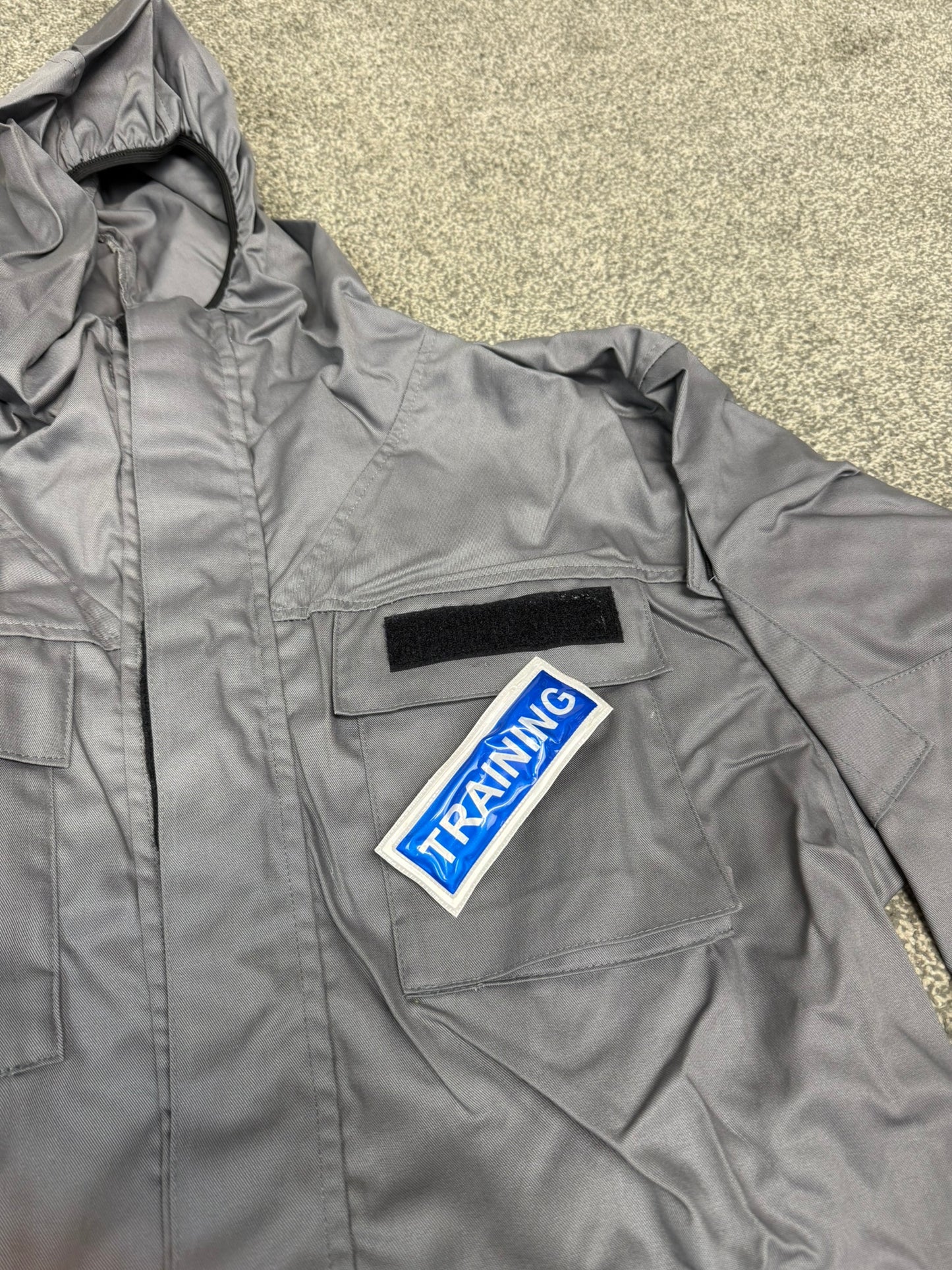 Ex Police NEW Remploy CBRN Grey Training Coverall Suit Peeler Overall Prepper