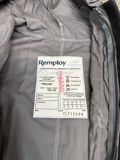 Ex Police NEW Remploy CBRN Grey Training Coverall Suit Peeler Overall Prepper