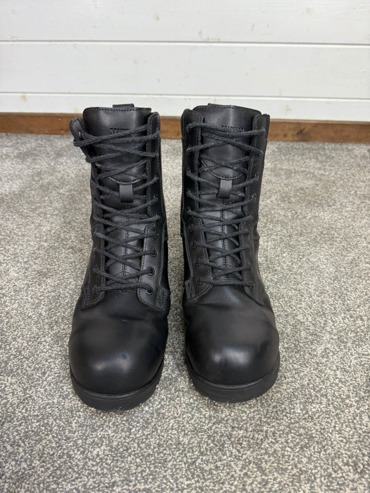 Magnum Elite Shield Met Black Leather Combat Boots UK 10 Ex Police Security Work