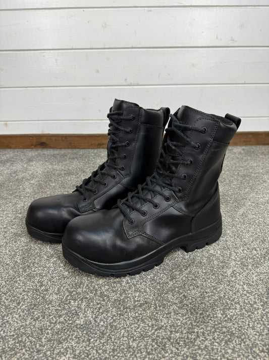Magnum Elite Shield Met Black Leather Combat Boots UK 10 Ex Police Security Work