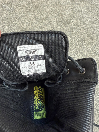 Magnum Elite Shield Met Black Leather Combat Boots UK 10 Ex Police Security Work