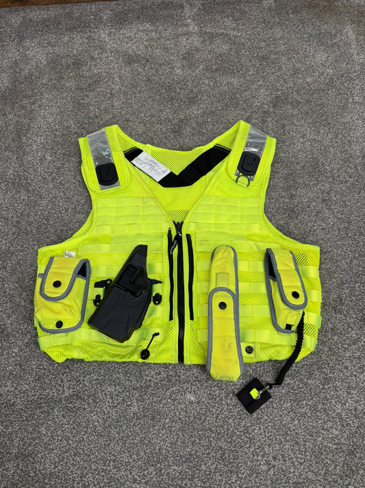 Safariland Hi-Vis MOLLE Vest With Taser X2 Holster Police Tactical Security Vest XXL