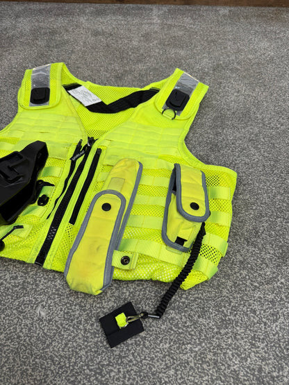Safariland Hi-Vis MOLLE Vest With Taser X2 Holster Police Tactical Security Vest XXL