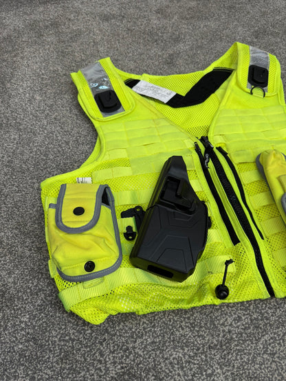 Safariland Hi-Vis MOLLE Vest With Taser X2 Holster Police Tactical Security Vest XXL