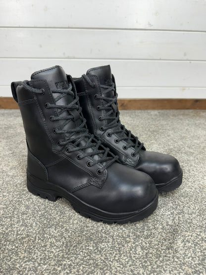 Magnum Elite Shield Met Black Leather Combat Boots UK 5 Ex Police Security Work
