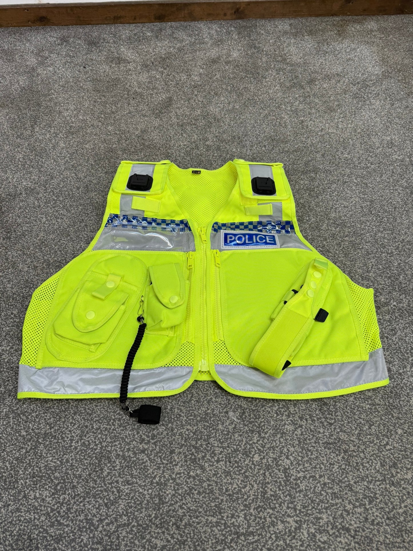 Ex Police Hi-Vis Protec Utility Tac Vest Badged - Collector Display Security