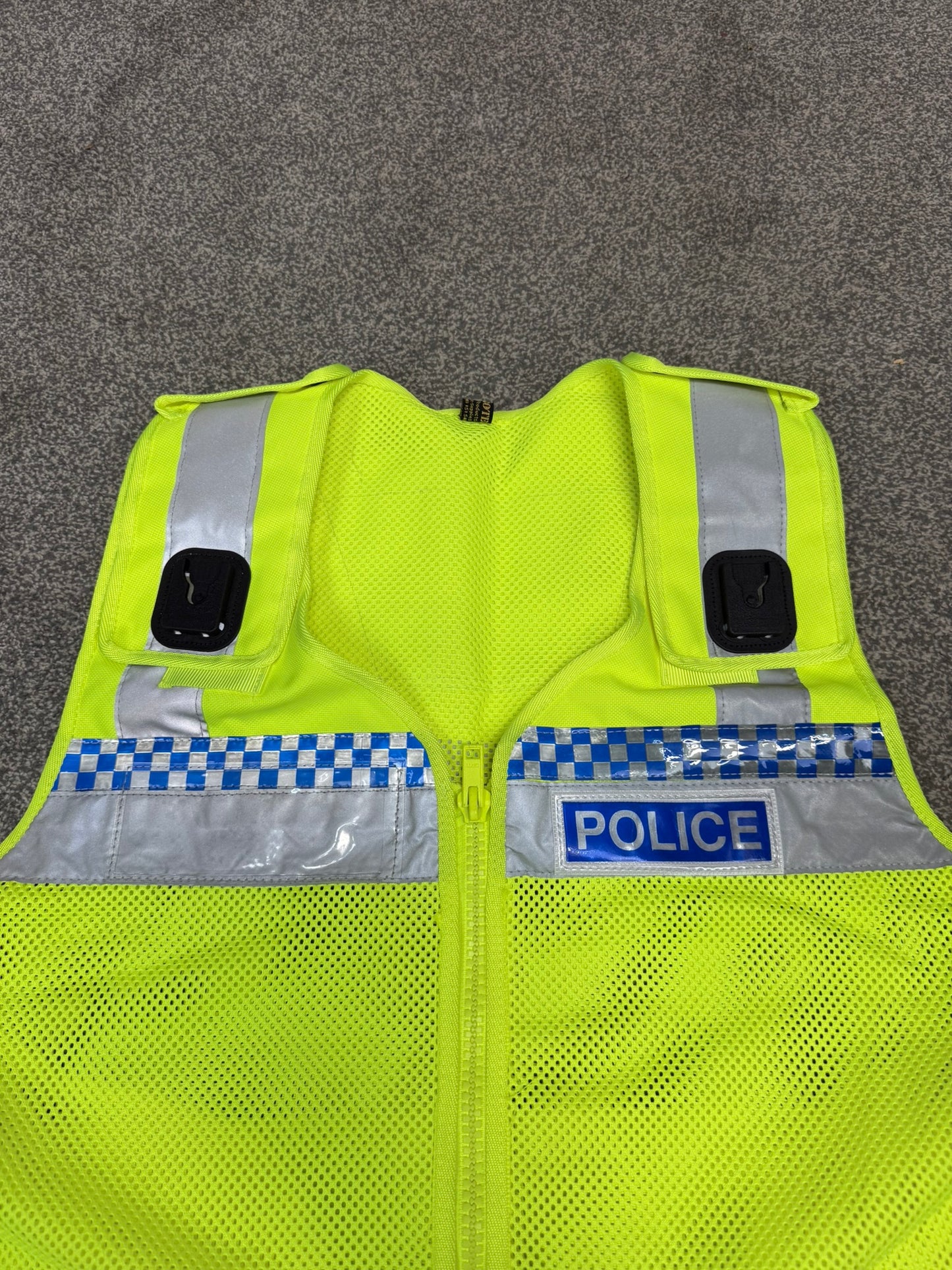 Ex Police Protec Mesh Vest Badged LARGE - Collector Display Film / TV Uniform