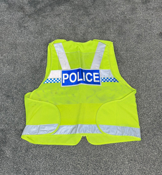 Ex Police Protec Mesh Vest Badged LARGE - Collector Display Film / TV Uniform