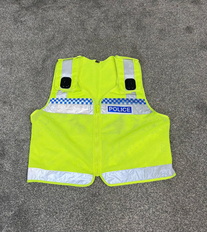 Ex Police Protec Mesh Vest Badged LARGE - Collector Display Film / TV Uniform