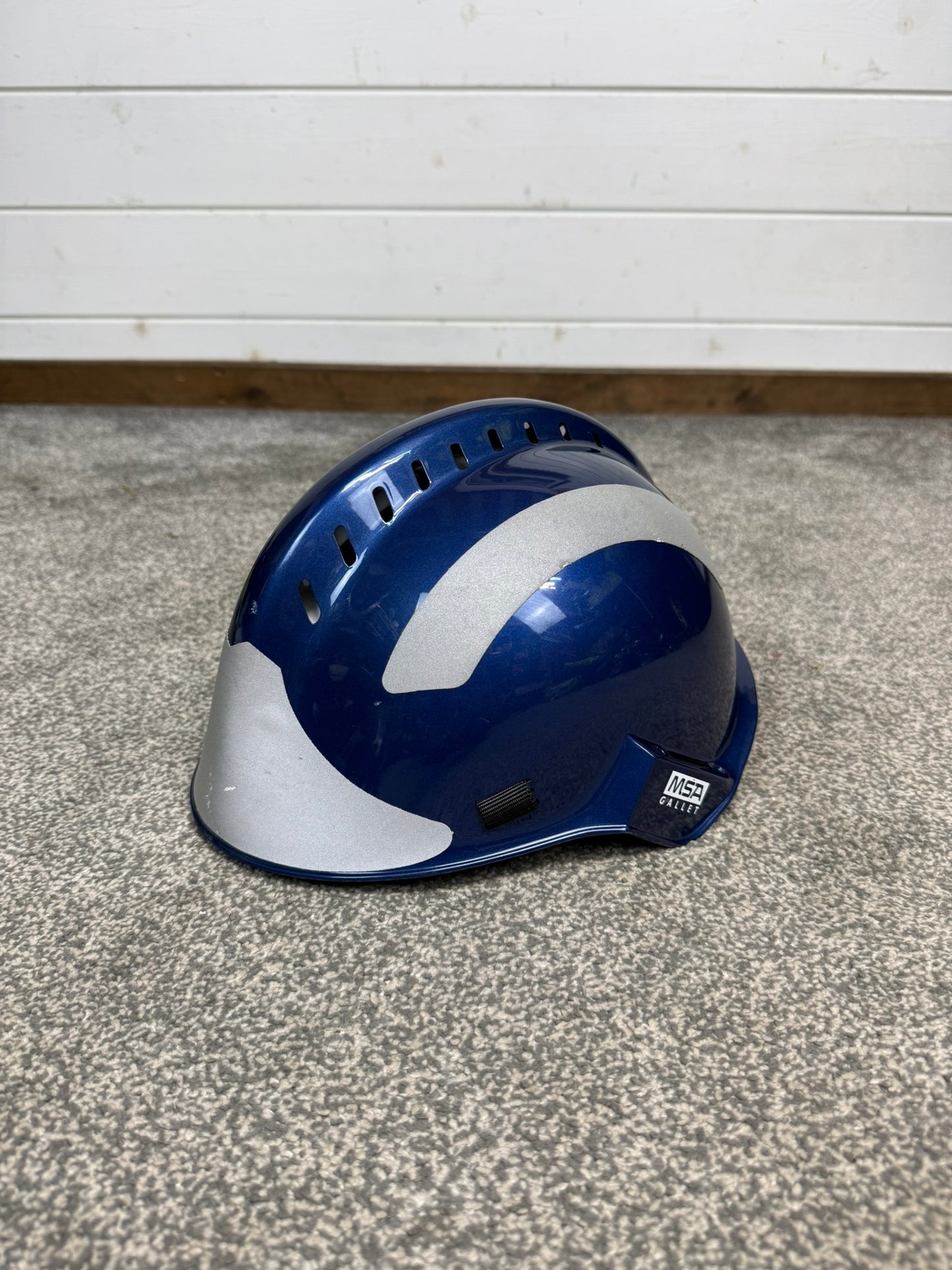Ex Police MSA Gallet Type VIII Metallic Blue 53-62cm Rescue Safety Helmet