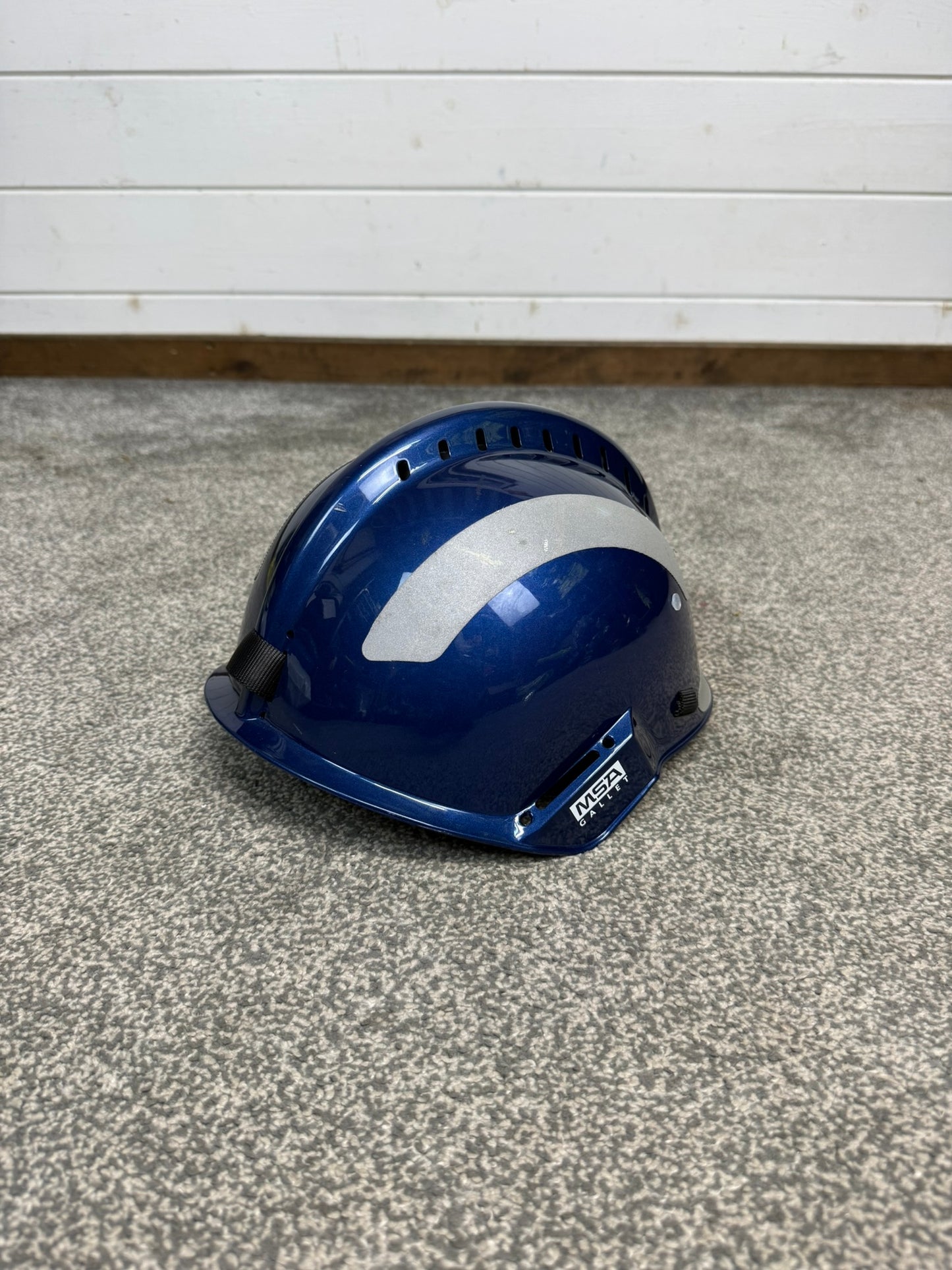 Ex Police MSA Gallet Type VIII Metallic Blue 53-62cm Rescue Safety Helmet