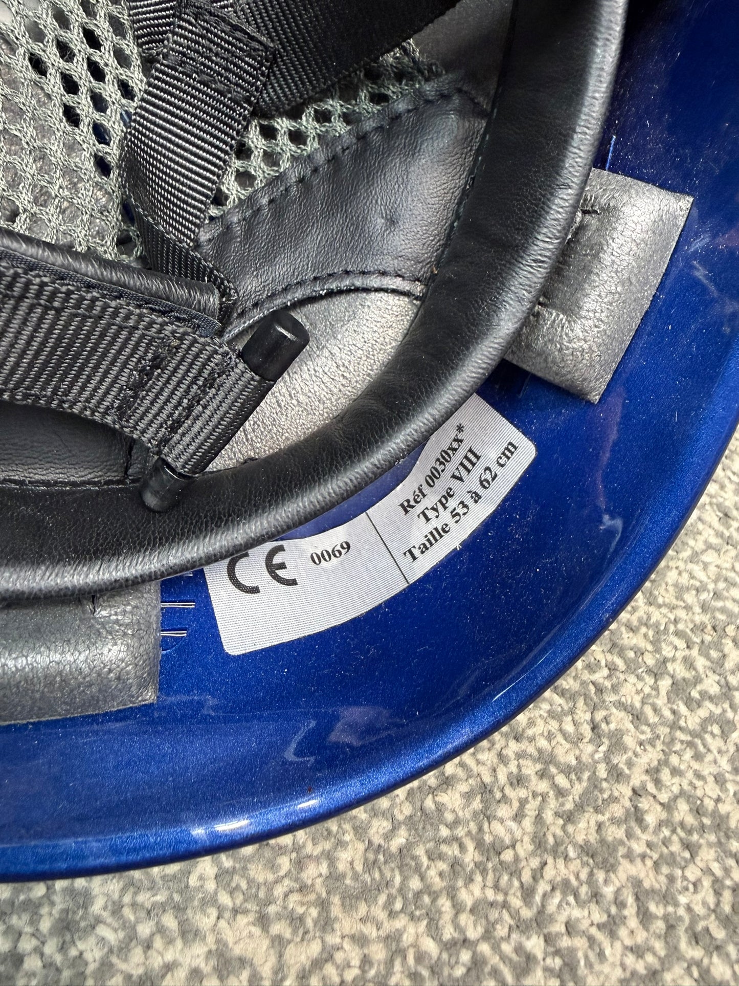 Ex Police MSA Gallet Type VIII Metallic Blue 53-62cm Rescue Safety Helmet