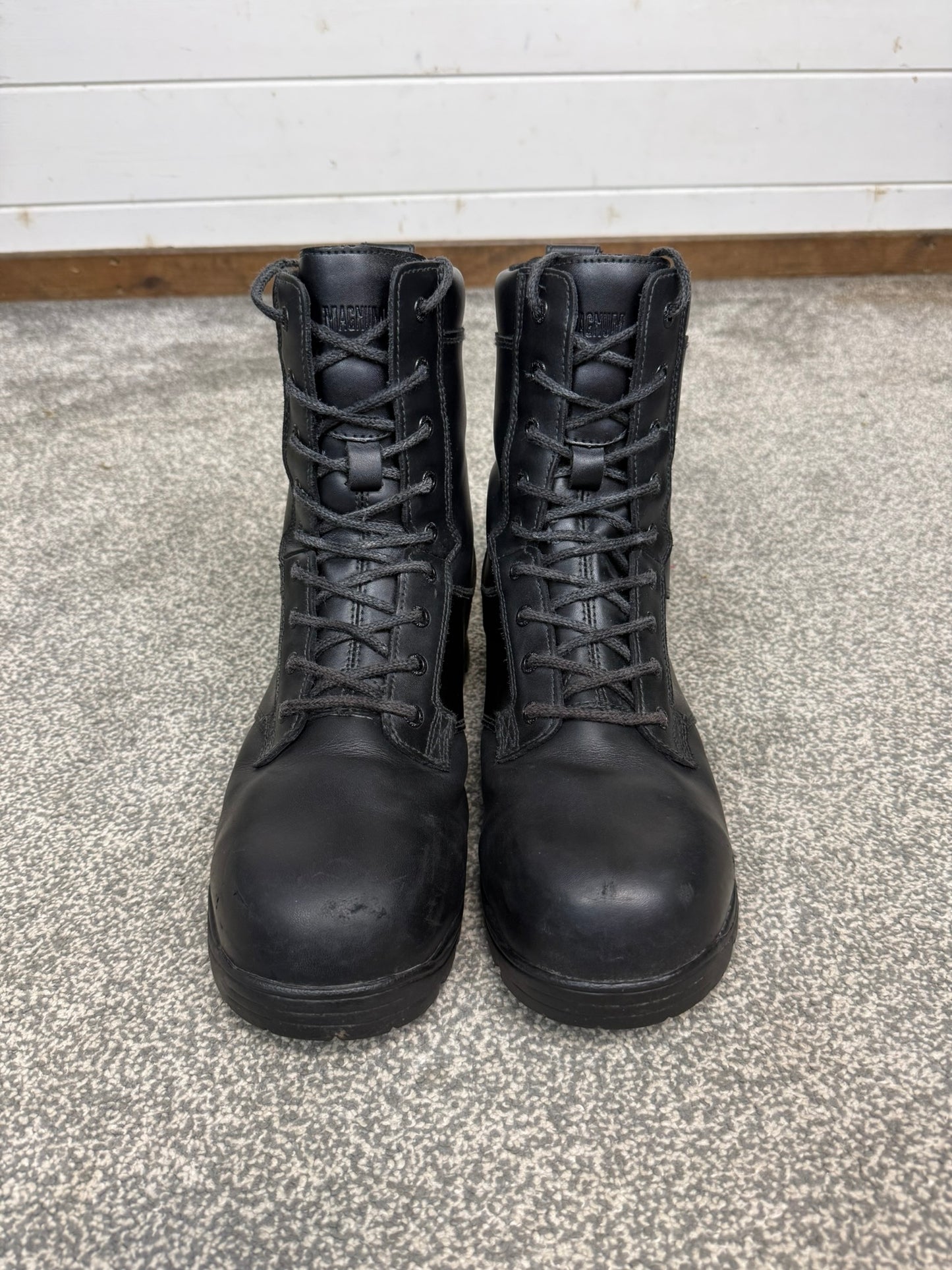 Magnum Elite Shield Met Black Waterproof Leather Combat Boots UK 9.5 Ex Police Security Work