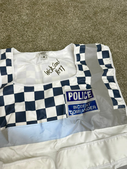 Ex Police Incident Commander White Vest Tabard Film TV Collector Display