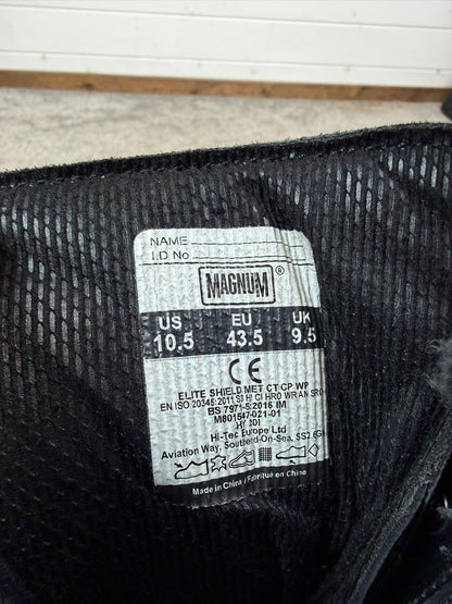 Magnum Elite Shield Met Black Waterproof Leather Combat Boots UK 9.5 Ex Police Security Work
