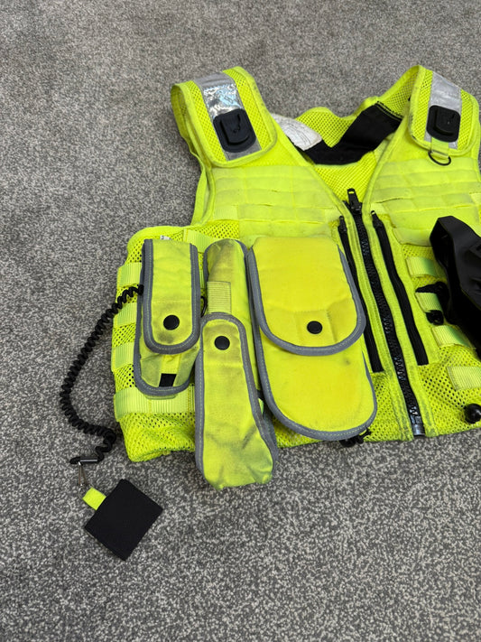 Safariland Hi-Vis MOLLE Vest With Taser X2 Holster Police Tactical Security Vest XL