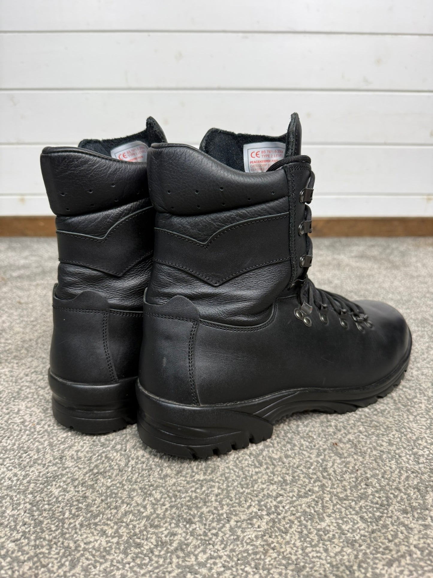 Altberg Peacekeeper P3 VS Black Leather Safety Combat Boots Size UK 11 Wide