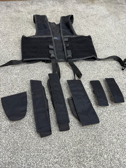 5.11 Tactical Black Nylon Mesh Vest Concealment Modular Vest Ex Police Security