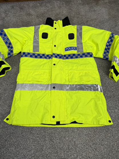 Ex Police Hi-Vis Waterproof Jacket Model 9 BADGED With Klickfast & Quilted Liner