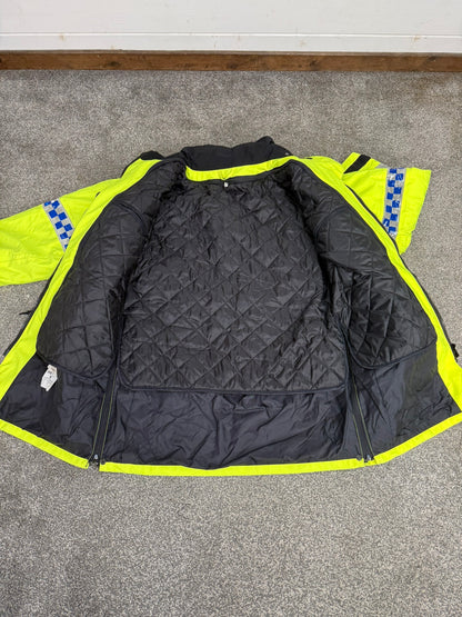 Ex Police Hi-Vis Waterproof Jacket Model 9 BADGED With Klickfast & Quilted Liner