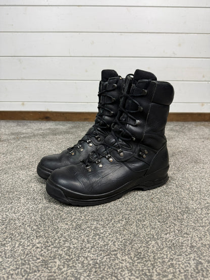 Ex Police Altberg Black Leather Combat Boots Size UK 9.5