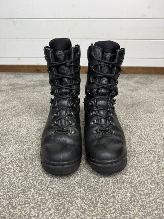 Ex Police Altberg Black Leather Combat Boots Size UK 9.5