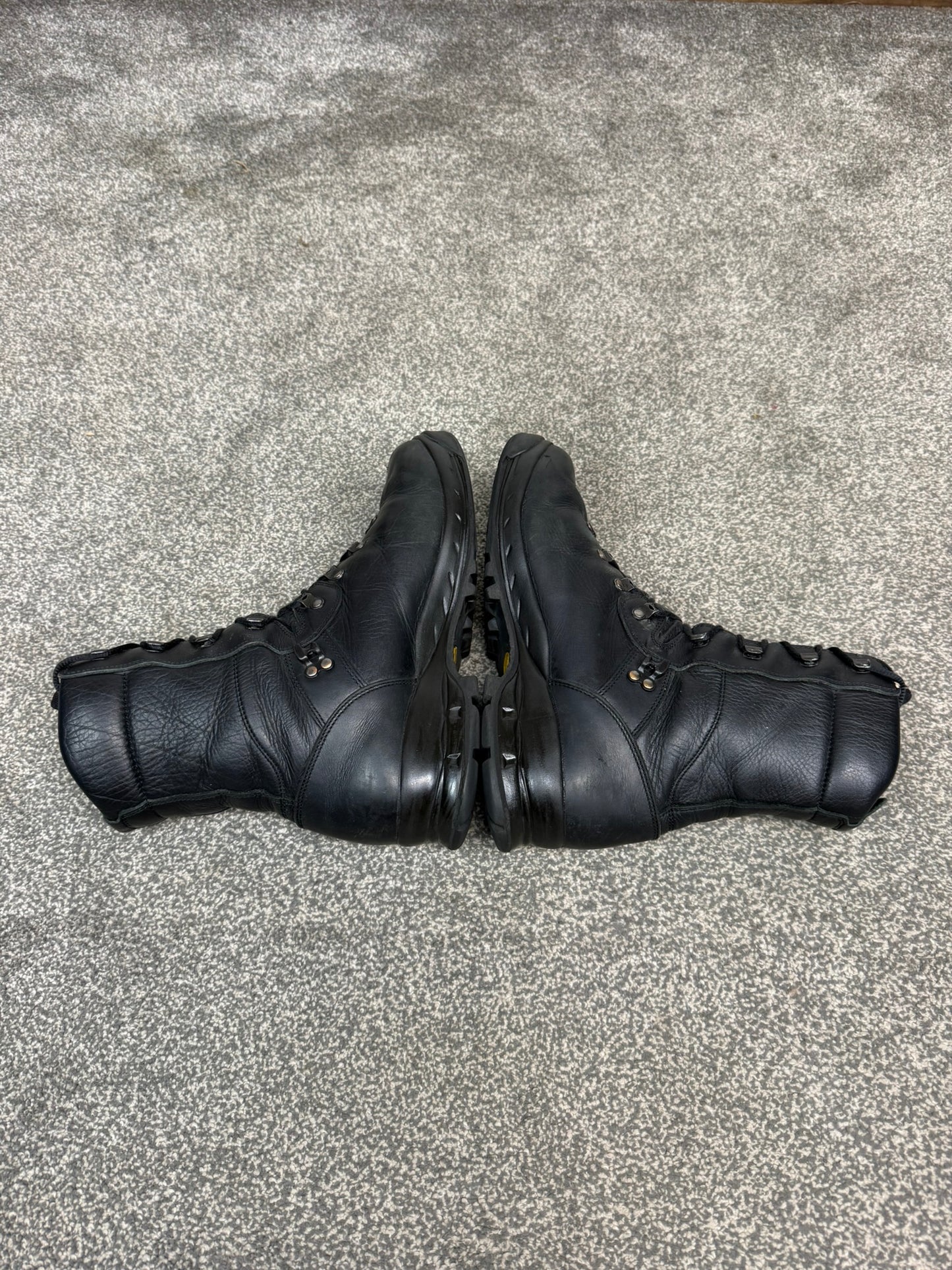 Ex Police Altberg Black Leather Combat Boots Size UK 9.5