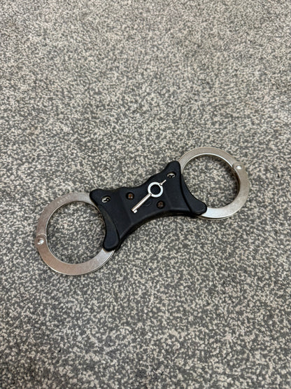 Ex Police Hiatt Rigid Handcuffs With Serial Security Cuffs Displays Collectors