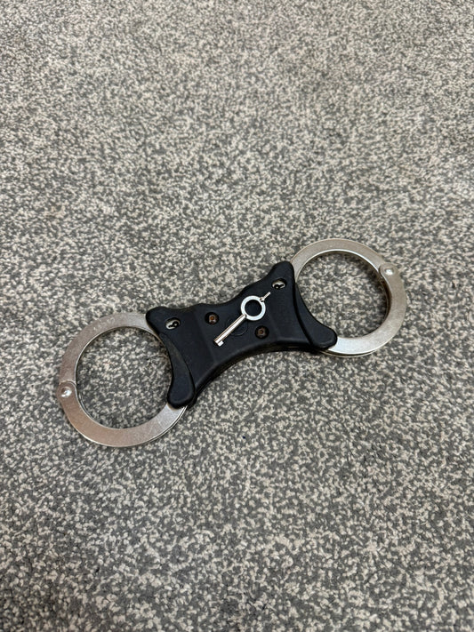 Ex Police Hiatt Rigid Handcuffs With Serial Security Cuffs Displays Collectors