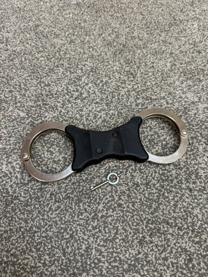 Ex Police Hiatt Rigid Handcuffs With Serial Security Cuffs Displays Collectors