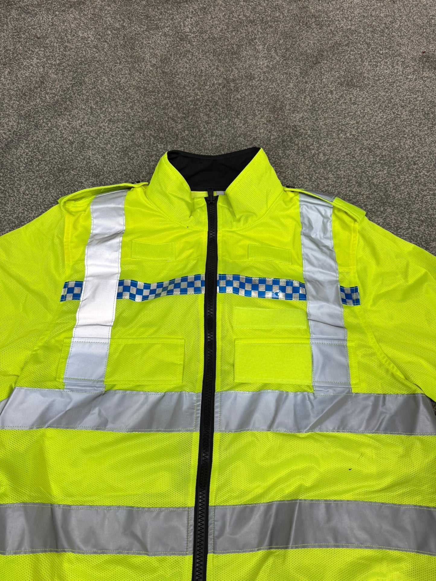 Ex Police Hi Vis Mesh Cycle Jacket Cycling Security Riding - MEDIUM